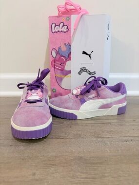 Puma Squishmallow Lola Platform Sneakers - Pink & Purple with White Stripe